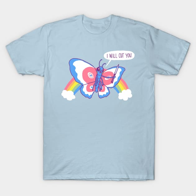 Butterfly Knife T-Shirt by Hillary White Rabbit